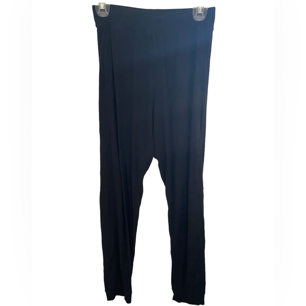 Skin black ribbed lounge leggings